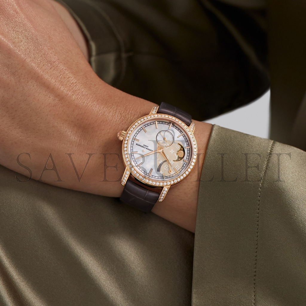 vacheron Co*sta*t*n traditionnelle series moon phases 36mm pink gold watch 83570/000r-9915